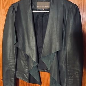 Bod & Christensen Grey Leather Blazer